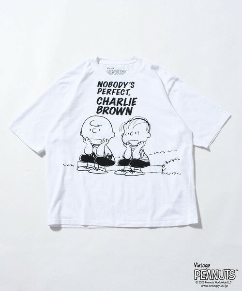 Rakuten - ジョンブル johnbull Johnbull 半袖Tシャツ メンズ PEANUTS BUDDY Tシャツ 春夏ファッション ホワイト JT261C02 コットン100% ブランド 涼しい 薄手 30代 40代 50代 インナー 夏 半袖 服