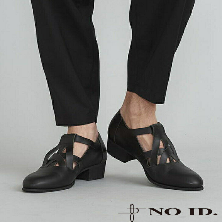 ノーアイディー noid no id NOID． レザーシューズ メンズ グルカシューズ 春夏商品 ブラック レザーサンダル 850208-877F S M L ブランド 30代 40代 50代 きれいめ 男 かっこいい オシャレ 軽い メンズ 服 ブランド