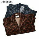 ジョンブル ジョンブル johnbull Johnbull ジャケット メンズ コーデュロイラペルドジャケット 12798 秋冬商品 ブラウン／ネイビー コーデュロイ ペイズリー柄 ブランド ジョンブル ペイズリー アウター きれいめ 男 コットン