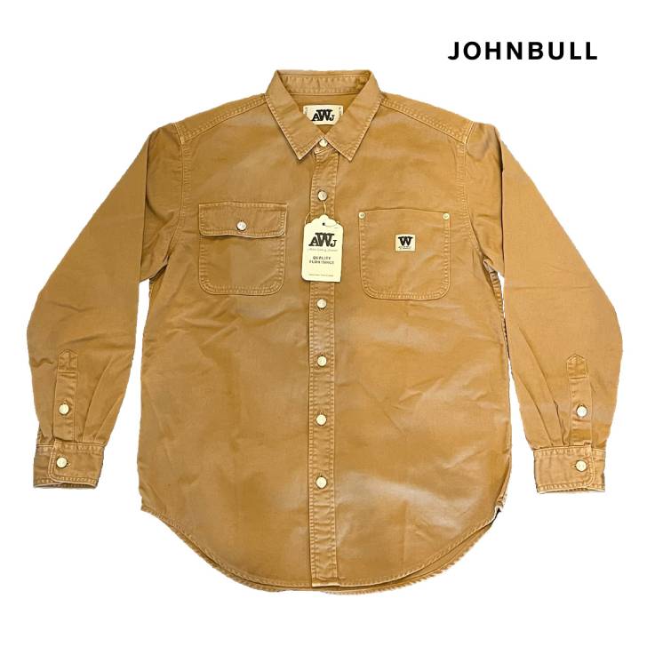 ジョンブル johnbull Johnbull 長袖シャツ メンズ カツラギオーバーダイタックボタンシャツ 春 ベージ..