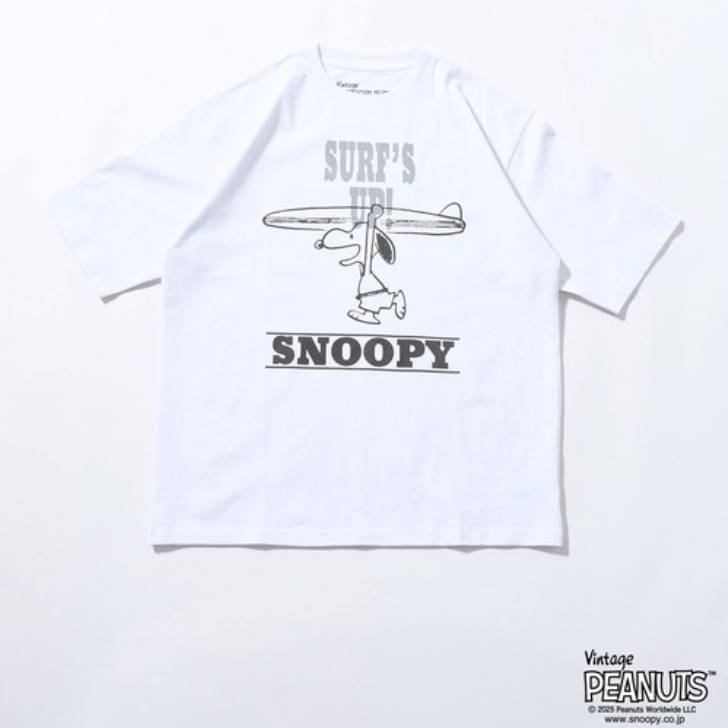Rakuten - ジョンブル johnbull Johnbull 半袖Tシャツ メンズ PEANUTS SURFS UP Tシャツ 春夏ファッション ホワイト JT252C04 コットン100% ブランド 涼しい 薄手 30代 40代 50代 インナー 夏 半袖 服