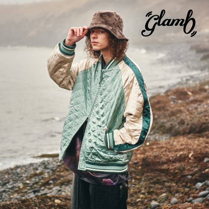 お取り寄せ商品 glamb グラム スカジャン メンズ Quilting Ska Jumper/キルティングスカジャンパー 秋冬 ミント ワイン ブラック GB0325/JKT07のサムネイル