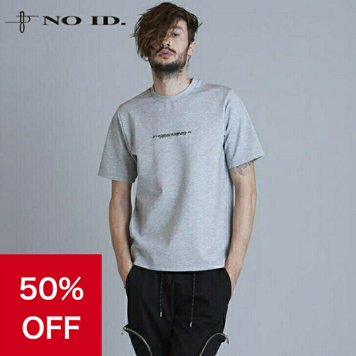 【50％OFF＆クーポン配布中】 ノーアイディー noid no id NOID． 半袖Tシャツ メンズ Two sides 刺繡C/N-T 春夏商品 ホワイト グレー ベージュ ブラック 850006-929T ストレッチ 涼しい 薄手 30代 40代 50代 インナー 夏 ロゴ 半袖 メンズ 服 ブランド