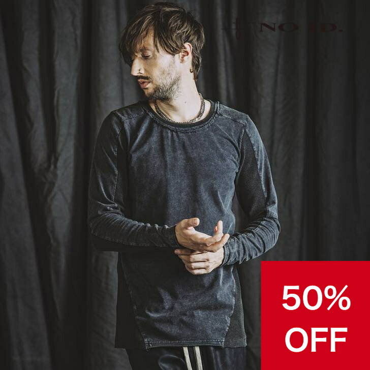 【50％OFF＆クーポン配布中】 ノーアイディー noid NOID． 長袖カットソー メンズ チェンジングカットオフC/NロンT ホワイト グレー ブラック 855006-865T ロング丈 ブランド