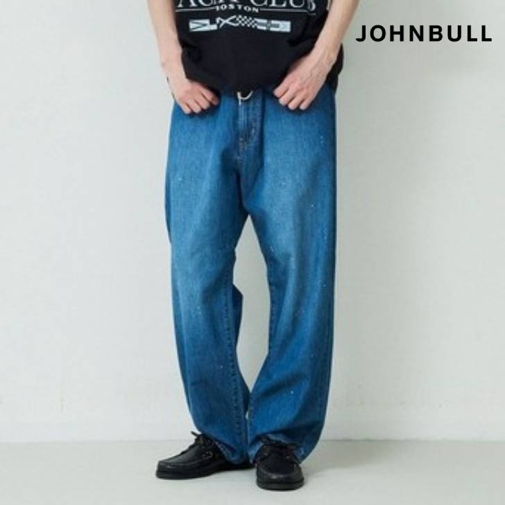 ジョンブル johnbull Johnbull デニムパンツ メンズ 5ポケットイージーデニムパンツ ライトインディゴ ブルー JM262P02 春夏 テーパード ジーンズ 岡山デニム ブランド 30代 40代 50代 ゆったり 男 かっこいい オシャレ メンズ 服