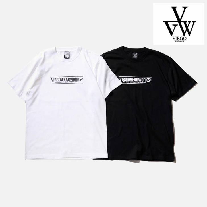 Rakuten - お取り寄せ商品 VIRGOwearworks ヴァルゴウェアワークス メンズ 半袖Tシャツ VIRGO EMBOSS LOGO TEE ホワイト ブラック VG-SSPT-268