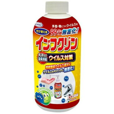 インフクリン ポンプタイプ付替えボトル 500ml除菌グッズ インフクリン 付け替え用