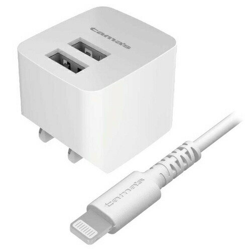 Rakuten - コンセントチャージャー 2.4A Lightningケーブル 2m TA62UL20W多摩電子工業
