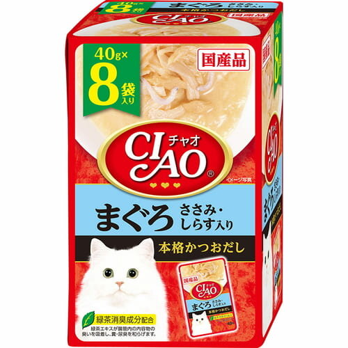 Other Wet Food - CIAO パウチ まぐろ ささみ・しらす入り 40g×8袋入いなば INABA 猫 ネコ 一般食 チャオ パウチ CIAOパウチ ウェット ごはん フード