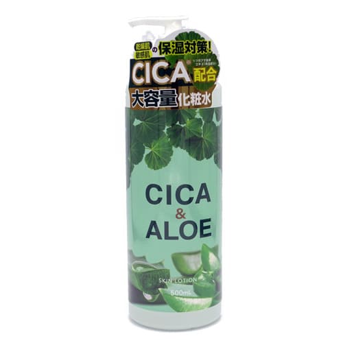 CICA&ALOE SKIN LOTION シカ&アロエ スキンローション 500ml化粧水 ローション スキンローション ツボクサエキス CICA アロエ コラーゲン ヒアルロン酸 保湿 大容量 1