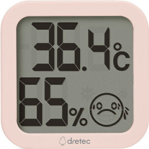 dretec ドリテック デジタル温湿度計 O-421PKデジタル 大画面 温度計 湿度計 ピンク 1