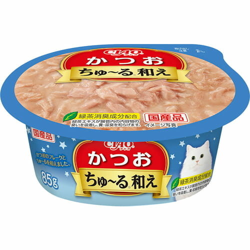 CIAO ちゅ〜る和えカップ かつお 85gいなば INABA チャオ 猫 ウェットフード ウェット ちゅ〜る ちゅーる