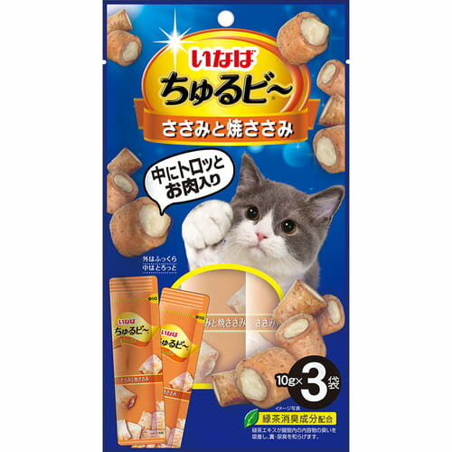 いなば ちゅるビ～ ささみと焼ささみ 10g×3袋いなば INABA 猫 小袋 おやつ ちゅ～るビ～