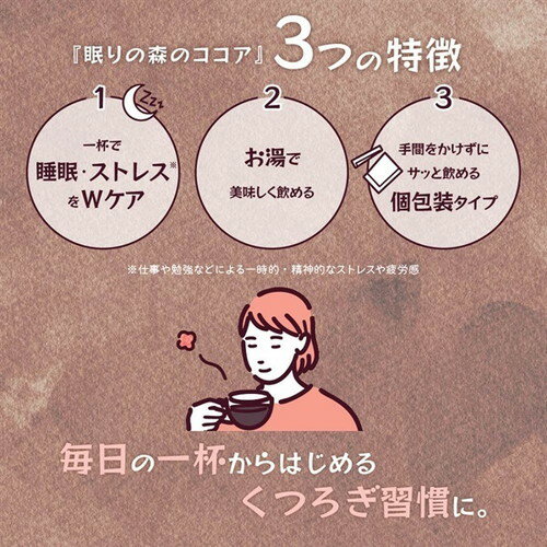 ファイン 眠りの森のココア 15g×5袋入 機能性表示食品ファイン 眠りの森のココア 袋入