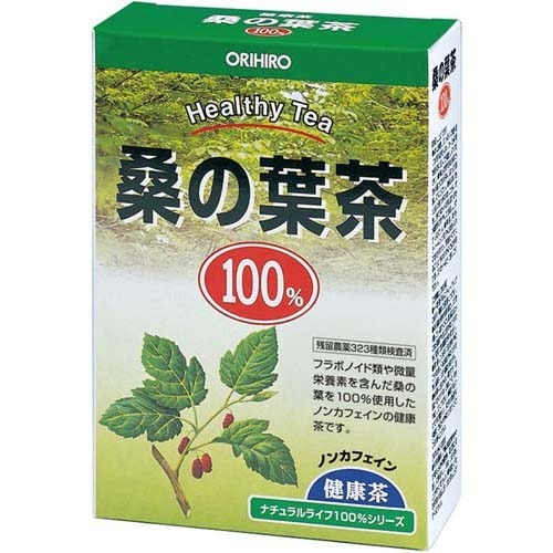 商品説明「オリヒロ 桑の葉茶100%」は、フラボノイド類や微量栄養素を含んだ桑の葉を100%使用した健康茶です。桑はクワ科クワ属の落葉高木で、葉は蚕（カイコ）の飼料として有名ですが、近年、桑の葉が健康に役立つことが明らかになり、話題を呼んでいます。桑の葉にはカルシウム、鉄、必須微量金属の亜鉛などミネラルが豊富に含まれています。どなたにもお飲みいただけます。ダイエット中の方にもどうぞ。おいしいお召し上がり方●よく沸騰している1Lの熱湯に本品1包を入れ、約3-5分間を目安に弱火で煮出して下さい。●煮出す時間はお茶の色や香りでお好みによって調節してください。●程よい色と香りがでましたら、火を止めてポットで保温するか冷蔵庫で冷やしてお召し上がりください。●煮出した後、ティーバックをそのまま入れておきますと苦味がでてくることがありますので、必ず取り出してポットなどに移してください。お召し上がり上のご注意●一度使用したティーバッグの再利用はご遠慮ください。●本品は天然の素材を原料として使用していますので、商品によっては風味や色に差がありますが、品質には問題ありません。●煮出したお茶に沈殿物が生じる場合がありますが、品質には問題ありません。 発売元　オリヒロ 内容量：50g(2g*26包)サイズ：50*120*180(mm)JANコード：　4971493201471※パッケージデザイン等は予告なく変更されることがあります桑の葉とは桑は日本の各地で自生、または栽培されている落葉性の高木で、中国では古来より絹の生産に欠かせない養蚕用だけでなく、葉や実が健康のために利用されてきました。ミネラル類をはじめ、フラボノイド類、γ-アミノ酪酸(ギャバ)、食物繊維が含まれています。原　材　料桑の葉(焙煎済み) 広告文責・販売事業者名：株式会社ビューティーサイエンスTEL 050-5536-7827※一部成分記載省略あり※メーカー名：パッケージ裏に記載。※製造国または原産国：日本※区分：健康食品