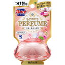 商品名 ブルーレット プレミアムパフューム フルールシャボン つけ替用 70mL 商品詳細 70mL80*53*130※最上級な香りで華やかな空間へ。トイレ用洗浄防汚剤 商品説明 ●きらめくクリスタルボトルと、香水調フレグランスでトイレを華やかな空間にしてくれる、トイレ用洗浄防汚剤です。●濃厚なエッセンシャルオイルで甘く華やかな香りが広がります。●最新のトイレにも違和感なくマッチする、透明感あるクリスタル調ボトルです。●洗浄・防汚成分の働きで、流すたびに便器表面をコートし、汚れの付着を抑えます。●便器の輝きを保ちます。●流れる水は無色です。●標準的な使用で約1ヶ月間(3-5週間)使用できます。 【使用方法】 ★使用できないトイレ・おしり洗浄機能付きトイレにも使用できますが、ごく一部、ご使用いただけないタイプ(トイレタンクの水をおしり洗浄に使うタイプ)があります・簡易水洗タイプ(汲み取り式)には使用できません★使用方法ボトルについている止栓キャップを絶対にはずさないでください(1)お願い 効果を発揮させるために、便器を掃除してからご使用ください・タンクの上でひねりながらはずす(2)逆さまに持って突起部で止栓キャップを突き破ってセットする(注意)脚部では、ささない(3)脚部を差し込む(4)液の通りをよくするためにボトルを2-3回へこむ程度強く押す・セットが不十分な場合は薬液がこぼれ、短期間でなくなる場合があります・容器に直接水があたらなくても使えます薬剤がなくなりましたら、専用の「ブルーレットPremium Perfume・つけ替用」をお求めください。その他のブルーレット製品には使用できません 【成分】 香料、非イオン界面活性剤、両性界面活性剤 【注意事項】 (使用上の注意)・用途外には使用しない・小児、認知症の方などの誤飲に注意する・小児、認知症の方などの手の届くところに置かない・火気の近くや直射日光の当たる所、高温になる場所で保管・使用しない・水の流れが強すぎたり水の量が多すぎると、水がはねたり、まれに容器が倒れ穴をふさぎ水があふれる場合がある。その場合はタンク横の止水栓で水量を弱めるなど調節する・使用中、本品を逆さま、横倒しにしない。万一そのような状態になった場合は、もとの位置に戻す・タンクの手洗い部分の排水口に網がある場合、手洗い部の水の流れが悪い場合、下容器が汚れてきた場合などは、水があふれるのを防ぐためにときどき網・下容器を掃除する その他 【成分】香料、非イオン界面活性剤、両性界面活性剤 発売元・製造元・輸入元又は販売元 小林製薬 JANコード 4987072050859 発売元 小林製薬 日用品 &gt; 掃除用品 &gt; トイレ用 掃除用品 &gt; ブルーレット プレミアムパフューム フルールシャボン つけ替用 70mL広告文責・販売事業者名：株式会社ビューティーサイエンスTEL 050-5536-7827※一部成分記載省略あり