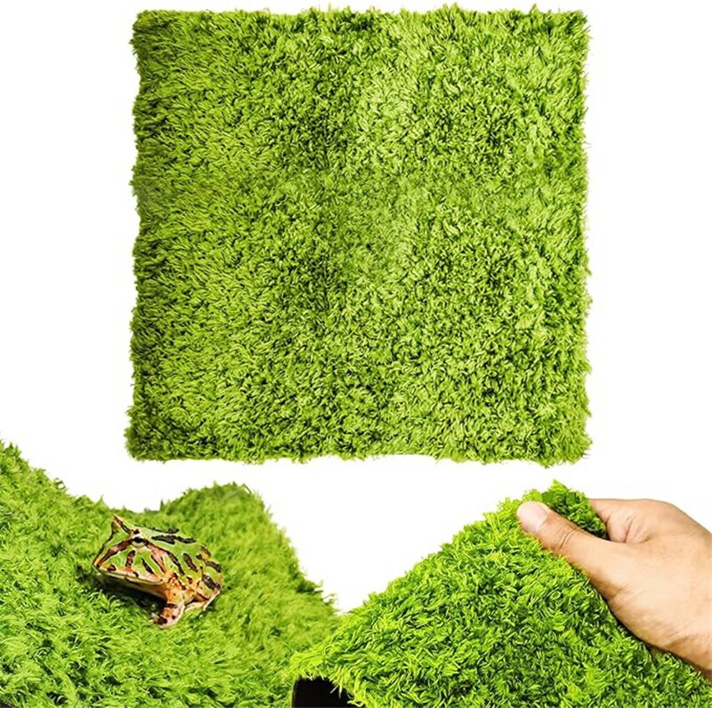 【6%OFFクーポン】爬虫類 マット 飼育用 寝床 人工芝 保湿吸水 テラリウム寝具 洗える 通気性 カエル カメ ヘビ 送料無料
