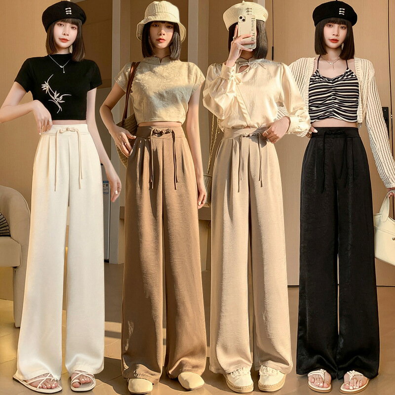 樂天商城 - ワイドパンツ レディース ハイウエスト 春夏秋 OL カジュアル ストレートパンツ 美脚 美シルエット ハイウエストで着やせカジュアルパンツ ロング レディースファション カジュアル 通勤 通学