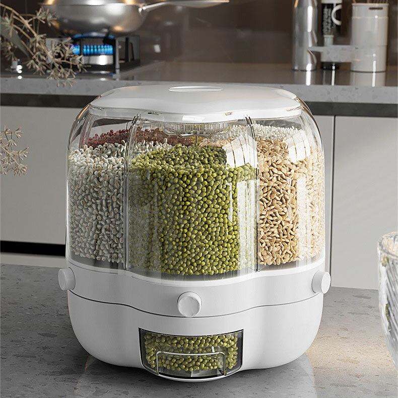 米びつ 密閉 ライスディスペンサー お米ケース お米入れ ドライフードディスペンサー 米入れ お米ケース 360度回転可能 おしゃれ ライスボックス 密閉 防湿 虫除け 残量見える 素材 安心 長持ちフードストッカー 清潔便利(3.0)