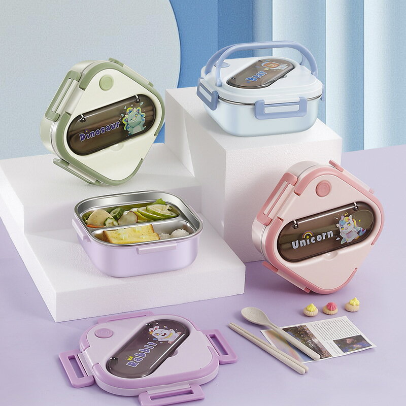 弁当箱 ポータブル 学生用 お弁当箱 ランチボックス 大容量 おべんとう箱 ランチコンテナ SUS304ステン..