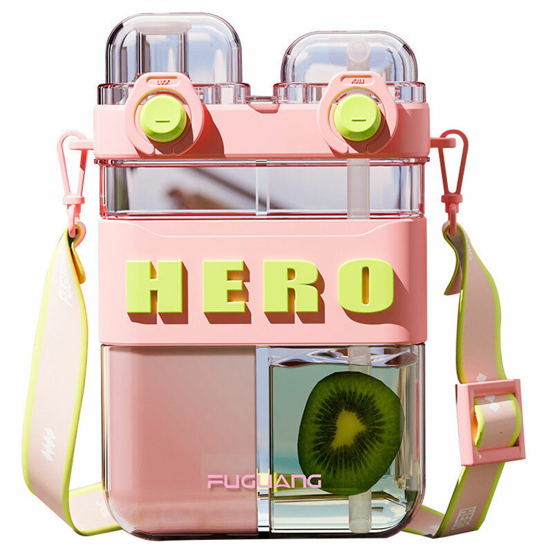 樂天商城 - ウォーターボトル ボトル 水筒 ストローカップ ペットボトル 飲み口外せてお手入れ簡単 超軽量 携帯便利 夏アイテム 漏れ防止 直飲み 大人 子ども ボトル アウトドア スポーツ 登山用 キャンプ ランニング ジム 可愛い 女の子 おしゃれ プレゼント