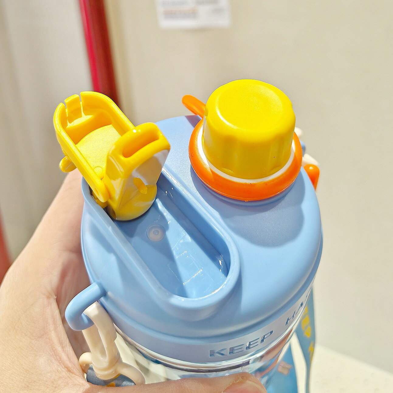 MASTER GARDENのアウトドアポータブルスポーツポップアップストローカップ、選べる4色2仕様、550ml/650ml大容量水筒 水飲みは便利 スポーツポットバックパッキングウォーターカップ、見栄えの良い学生カップ 可愛い 女の子 おしゃれ プレゼント｜アングル3