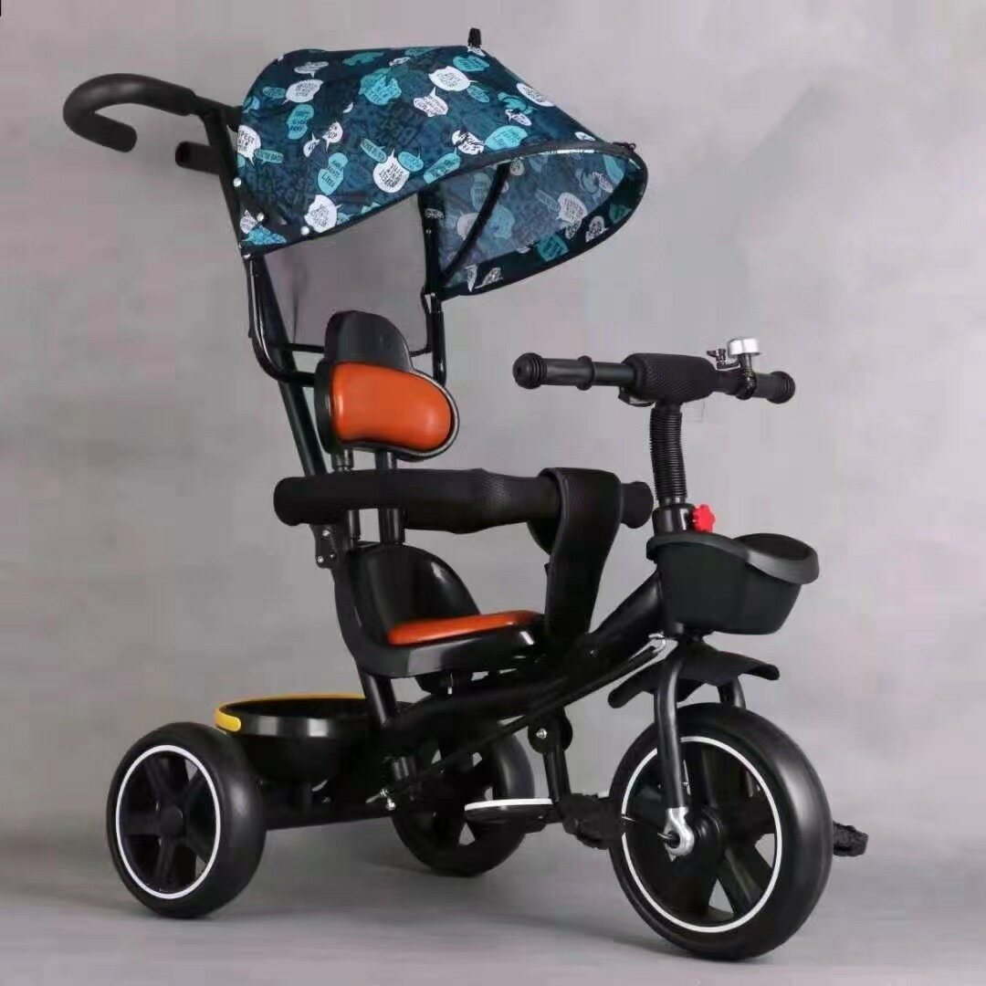 三輪車 子供用三輪車 ベビーカー 手押し棒付き 乗用玩具 ガードレール付き 子供用 幼児用 こども自転車 おもちゃ 1歳半〜6歳 軽量 収納かご ハイキング ギフト プレゼント おもちゃ ベビーバイク こども 乗り物 誕生日プレゼント