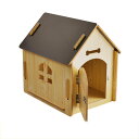 ペットハウス 犬 室内 木目調 屋外 犬 猫 ペット ハウス ベッド 犬小屋 窓付き 組み立て簡単 犬小屋 猫小屋 木製ゲージ 換気 通気性 小型犬 おしゃれ ...