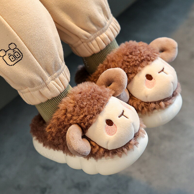 Rakuten - キッズ用スリッパ 防寒 スリッパ 室内履き 子供ルームシューズ 幼児 秋冬 可愛い 室内履き 暖かい 防寒 厚底 滑り止め 部屋に暖かいスリッパ
