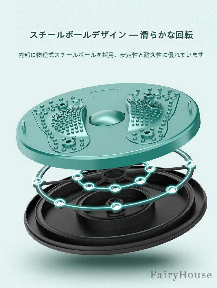 MASTER GARDENの【無料送料】ツイストボード ツイスターダイエット 回転盤 - 静音設計 耐荷重120kg 家庭用フィットネス器具 腰・ウエスト シェイプアップ ながら運動に ダイエット 有酸素運動 お腹痩せ コアトレ 運動 器具 お腹 痩せ｜アングル2