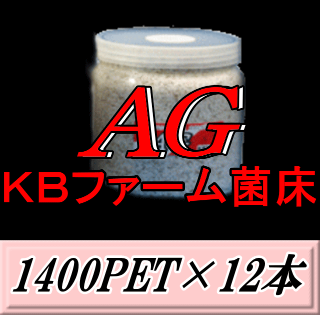 新発売SALE!通常16,080円→15,300円◆レビューをお願い致します◆送料無料!AG (オオヒラタケ) 菌床 1400PET×12本 クリアボトル 手詰め2次発菌 KBファーム製
