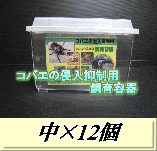 レビューをお願い致します◆送料無料！コバエの侵入抑制用飼育容器 中 12個