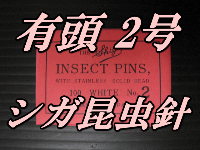 有頭シガ昆虫針　2号　標本針（最上質ステンレス製）　1包（100本入）のサムネイル