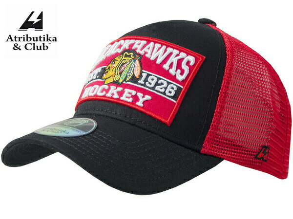 Atributika&Club/アトリブチカ NHLCAP MESH PATCH EST ※シカゴ ブラックホークス黒赤※ 【NHLグッツ】 #28132