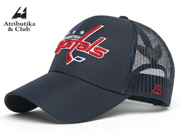 Atributika&Club/アトリブチカ NHLCAP MESH CHECK ※ワシントン キャピタルズ紺※【NHLグッツ】 #31385