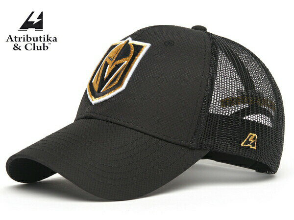 Atributika&Club/アトリブチカ NHLCAP MESH CHECK ※ベガス ゴールデンナイツ黒※【NHLグッツ】 #31395