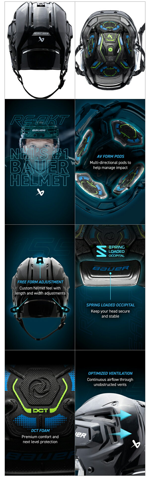 BAUER/�Х����� RE-AKT 155 �ڥ������ۥå����إ��åȡ� 2024-2025