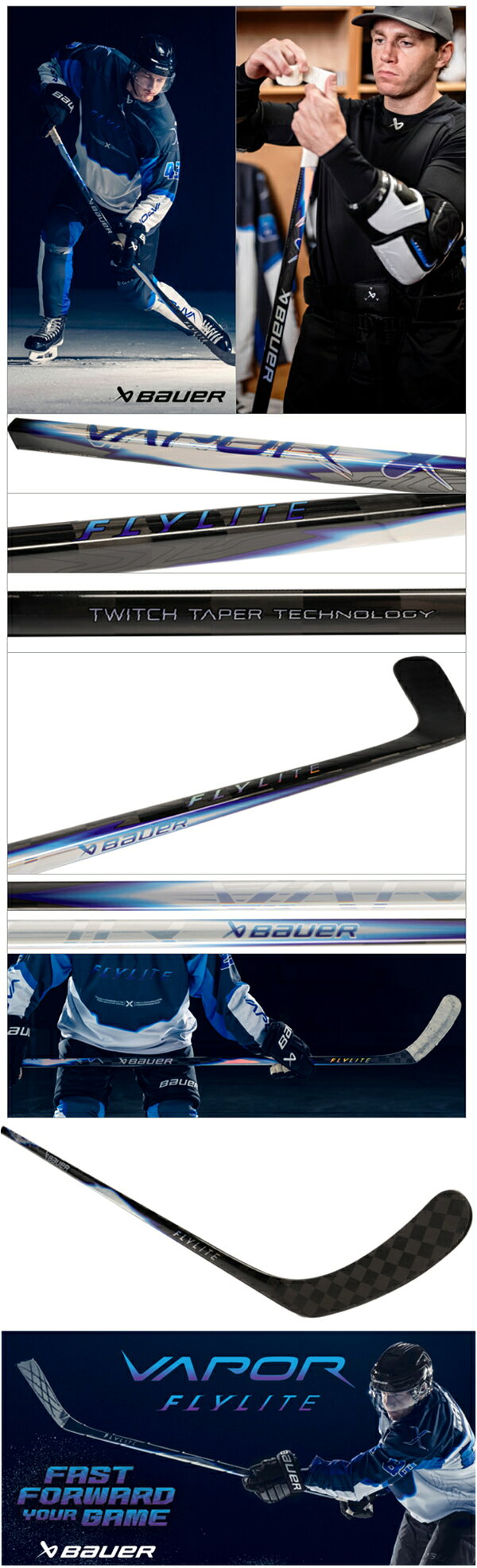 ホッケー用品店 マスタースポーツのBAUER/バウアー S25 VAPOR FLYLITE GRIP シニア 【アイスホッケーワンピーススティック】 2025-2026｜アングル2