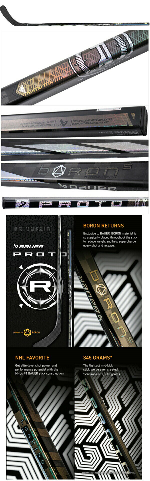 ※旧モデル※ ♪世界限定♪ BAUER/バウアー S23 PROTOR GRIP インター 【アイスホッケーワンピーススティック】 2023-2024 2