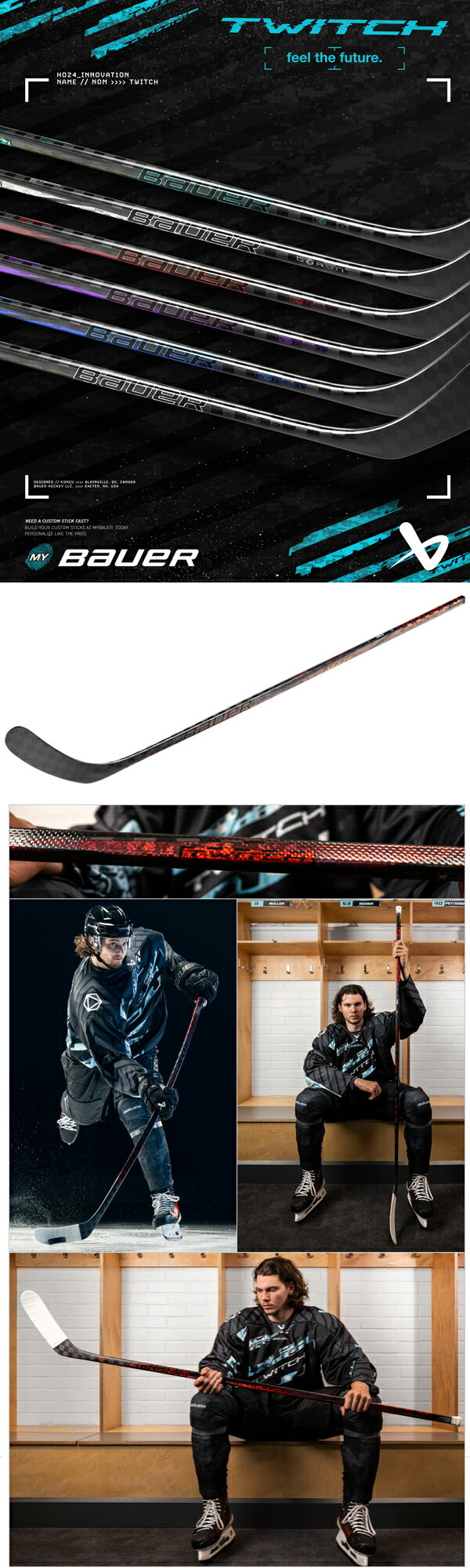 ♪世界限定モデル♪ BAUER/バウアー S24 TWITCH GRIP CUSTOM RED インター 【アイス...