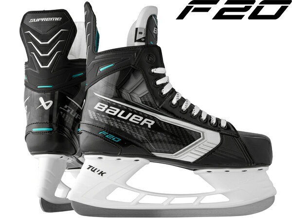 商品名 2026-2027モデル BAUER/バウアー S26 SUPREME F20 シニア アイスホッケースケート 商品説明 2026 BAUER SUPREMEシリーズがモデルチェンジ！ SUPREMEは効率的なパワー伝達のために設計されたスケートで、あなたのストライドのあらゆる瞬間を思いのままに操りましょう！ SUPREMEのスケート靴は、エネルギーを効率的に蓄積し、意図を持って放出できるように設計されており、プレーのペースが上がっても、力強いメカニクスをサポートします。 F20はプレーの腕を磨きながら、見た目にもこだわりたいプレーヤーに最適なスケート靴です。 トップレベルのモデルに着想を得たグラフィックと、実績あるテクノロジーを採用。 あらゆるプレーの場面で、プレーヤーにさらなる自信をもたらします。 Dynamic Design 軽量かつ柔軟なDIGI COMPクォーターが、テンポを駆使したプレーを可能にするエネルギーをもたらします。 A Familiar Feel スタンダードなトゥキャップとフェルト製のシュータンを組み合わせ、伝統的な感触と快適な履き心地を実現しています。 Look Electric 目を引くグラフィックが印象的なルックスを演出し、周囲と差をつける一足に仕上がっています。 DIGI COMP Quater 軽量かつ柔軟なクォーターが、あらゆるストライドを軽やかにします。 Standard Facing 従来型のフェーシングは、信頼性が高く安定した性能を発揮します。 Felt Tongue 柔らかなフェルト素材のデザインが、試合中ずっと快適な着け心地を保ちます。 DIGI COMP Outsole 柔軟な素材は、ダイナミックな動きに必要な構造とサポートを提供します。 Standard Toe Cap プレイヤーに伝統的な外観と感触を提供します。 Sublimated Liner 昇華転写プリントを施した生地が、ブーツの内側に快適な感触と際立つデザインをもたらします。 LIGHTSPEED PRO 2 Holder このホルダーは、アイコニックなデザインと確かな性能を兼ね備えています。 Stenless Steel Runner クラシックなスチール製ランナーが、競技レベルの性能を発揮します。 　※ご注文に関する重要なお知らせ※ 　ご注文頂きます商品は、全ての在庫を保証するものではございません。 　弊社は他WEBサイト、また実店舗において店頭販売を行っております。 　ご注文可能な状態でも、店頭・メーカーにて実際には完売となっている場合がございます。 　商品をご用意出来ない場合、ご注文をキャンセルさせて頂く場合もございます。予めご了承ください。 SPEC&nbsp; ● ライン：スプリューム ● クラス：パフォーマンスモデル ● フィット：解剖学的フィット ● 幅：EE ● ブレードホルダー：BAUER LIGHTSPEED PRO2一体型 ● ブレードランナー：BAUER STENLESS STEEL一体型 ● オーブン：可能/ご来店のみ無料サービス
