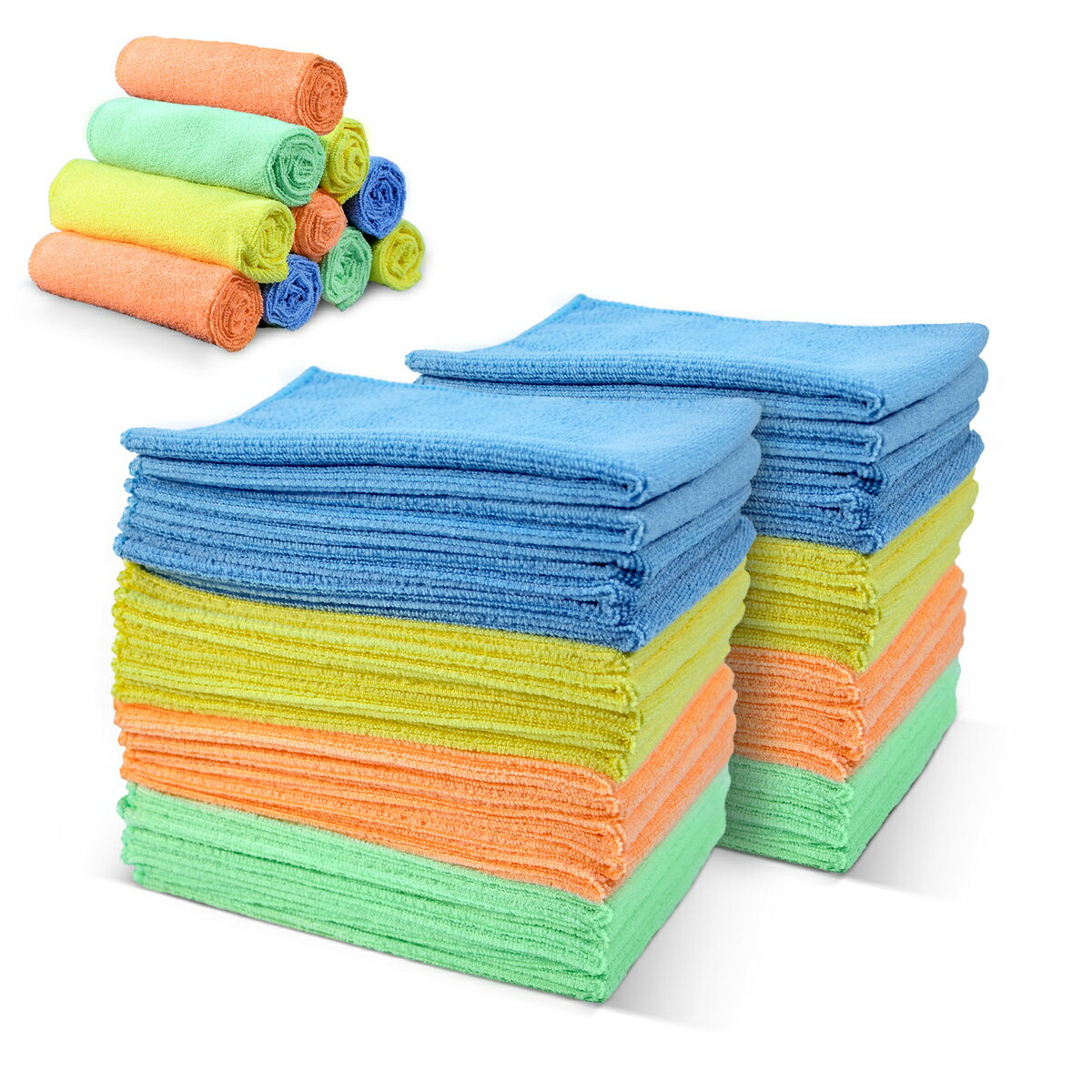 48枚セット ぞうきん ふきん マイクロファイバー雑巾 掃除タオル マイクロファイバークロス 30*40cm キッチンクロス 強吸水性 速乾 洗車雑巾 食器用 台拭き用 家庭用 業務用Masthome