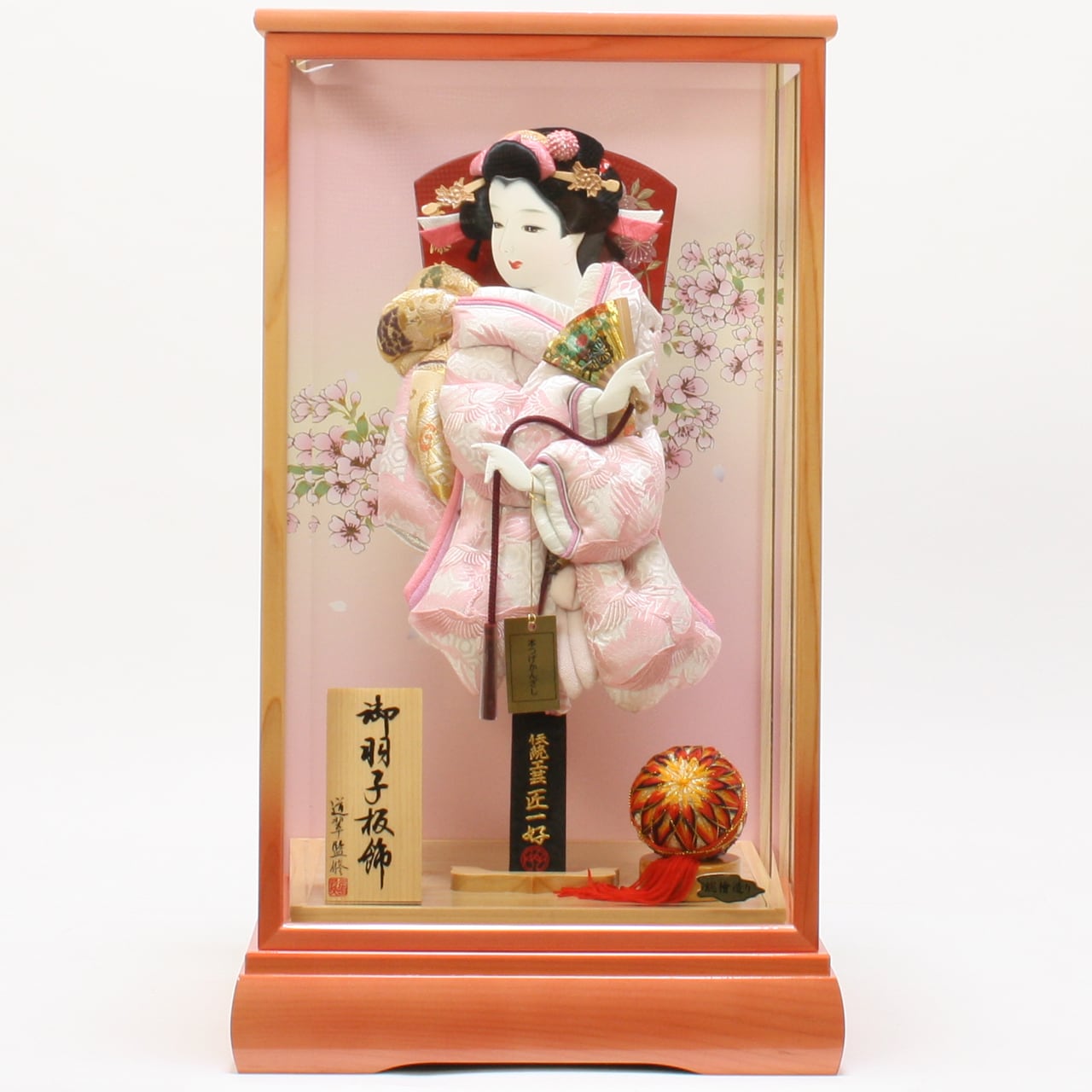 羽子板飾り《商品コード》10313-0148 SK3-17M 羽子板 刺繍鶴 本漆板 10413-2208 12801132208 羽子板ケース 春彩13号｜初正月｜省スペース｜おしゃれ｜モダン｜コンパクト｜江戸押絵羽子板｜無病息災｜邪気払い｜無患子