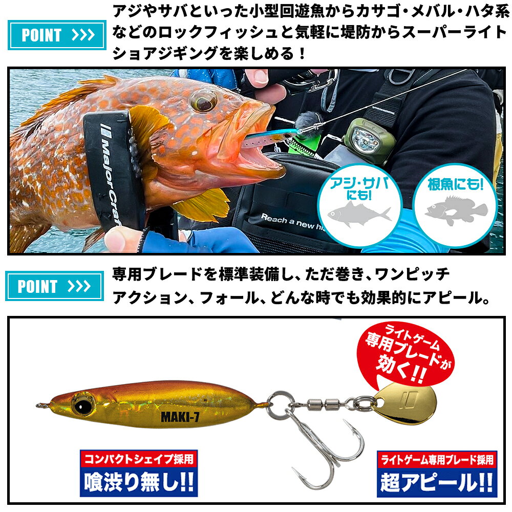 マキジグ マイクロ 7.0g イワシ(ケイムラ) の商品画像2枚目