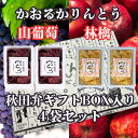 稲庭うどん 職人が作る かりんとう 選べるかおる林檎 かおる山葡萄 4袋秋田弁 ギフトBOX セット