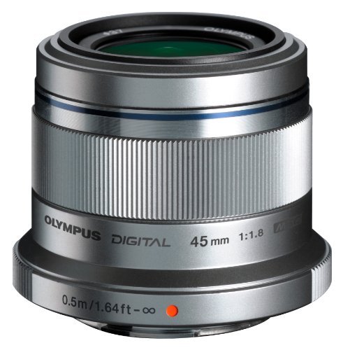 Olympus M. Zuiko Digital ED 45mm f1.8 (Silver) Lens for Micro 4/3 Cameras - International Version (No Warranty) [並行輸入品]