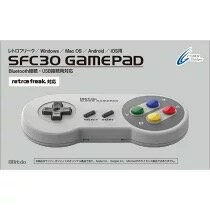 8BITDO SFC30 GamePad スーパーファミコンコントローラー (レトロフリーク、Windows 7/8/10/11、Mac OSX、Android、iOS（iCade）搭載のパソコン、タブレット端末対応)