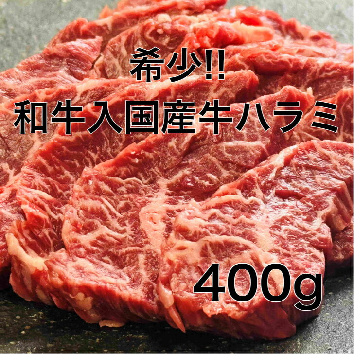 希少 和牛入国産牛 ハラミ 400g 焼肉 やきにく はらみ さがり 赤身 BBQ 牛肉 サガリ 誕生日 父の日 母の日 プレゼント 国産 黒毛和牛 和牛 カクマク 数量限定 牛 牛肉 ホルモン