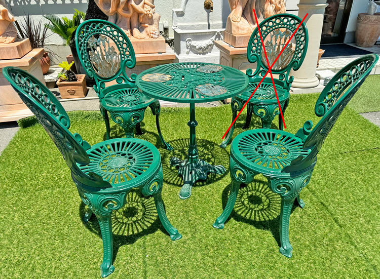 イタリア製デザイナーズファニチャー ナルシス テーブル・イス3脚セット 激安アウトレット 限定1セット おしゃれ 組立式 高級 ガーデン 倉庫保管品 アルミ 鋳物 チェア 訳あり made in ITALY 屋外 鋳造 庭 送料無料 【展示品特別セール】