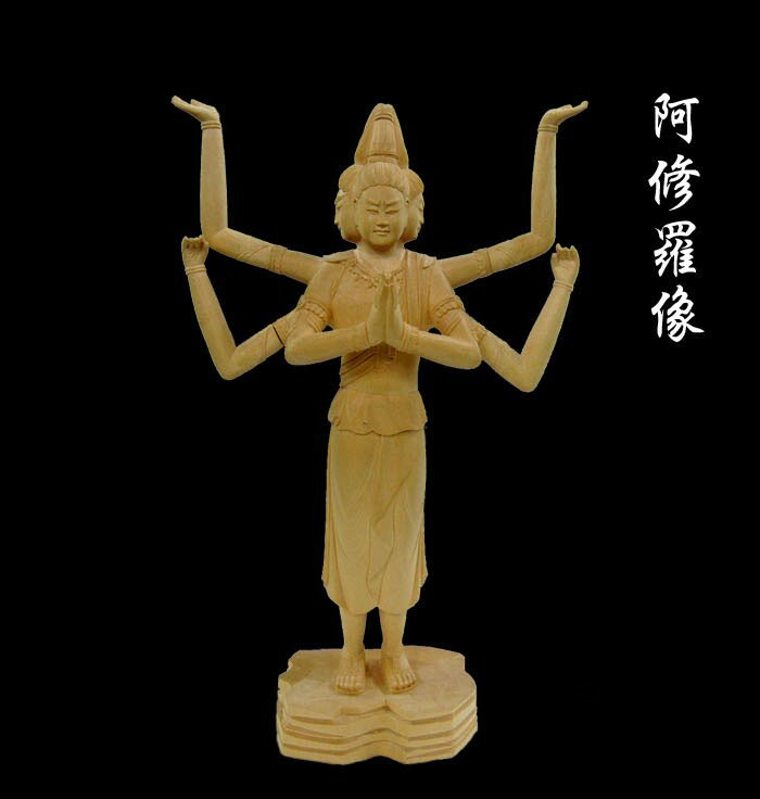 仏像 阿修羅像 檜 格安即決 木彫 仏像販売 木彫り彫刻